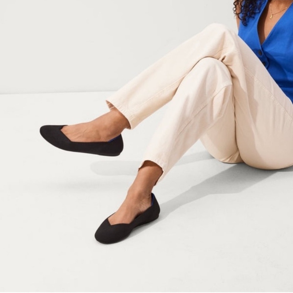 Rothy’s Round Toe Ballet Flat, Black, Size 11